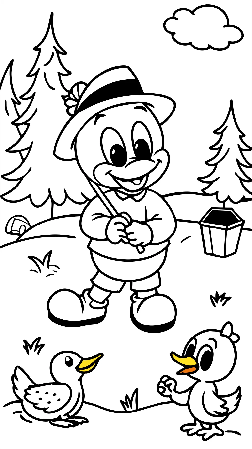 coloring pages donald duck